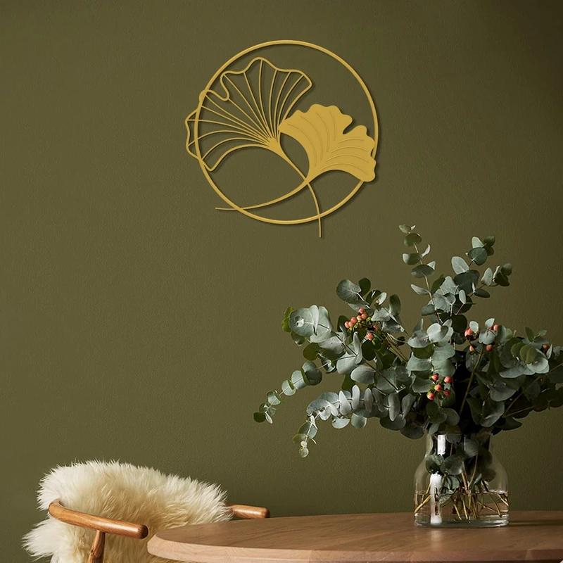 Elegant Gold Decorative Metal Wall Accessory, 49 x 49 cm, 100% Steel, 2 mm Thickness, Lightweight & Stylish Accent for Modern Home Decor