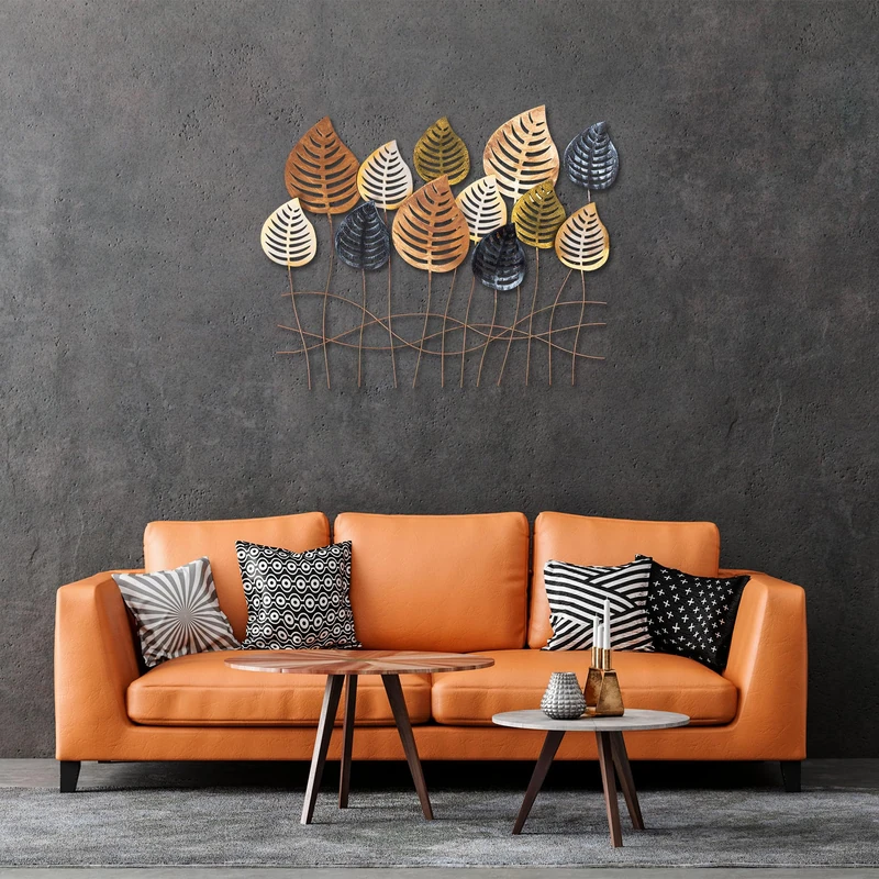 Hand-Painted Decorative Metal Wall Accessory, 76 x 64 cm, 100% Metal (1.5 mm), Unique Design, Easy Wall Mounting, Perfect for Home Decor - Image 1