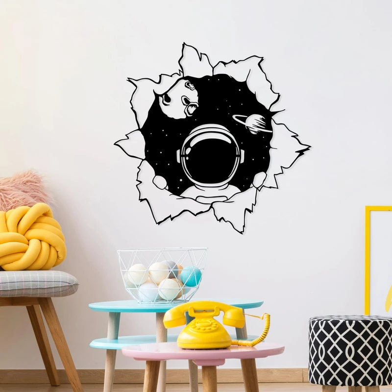 Stylish Black Decorative Metal Wall Accessory, 68 x 70 cm, 100% Metal, 1.5 mm Thick, Lightweight & Easy to Hang, Perfect for Modern Home Decor - Image 1