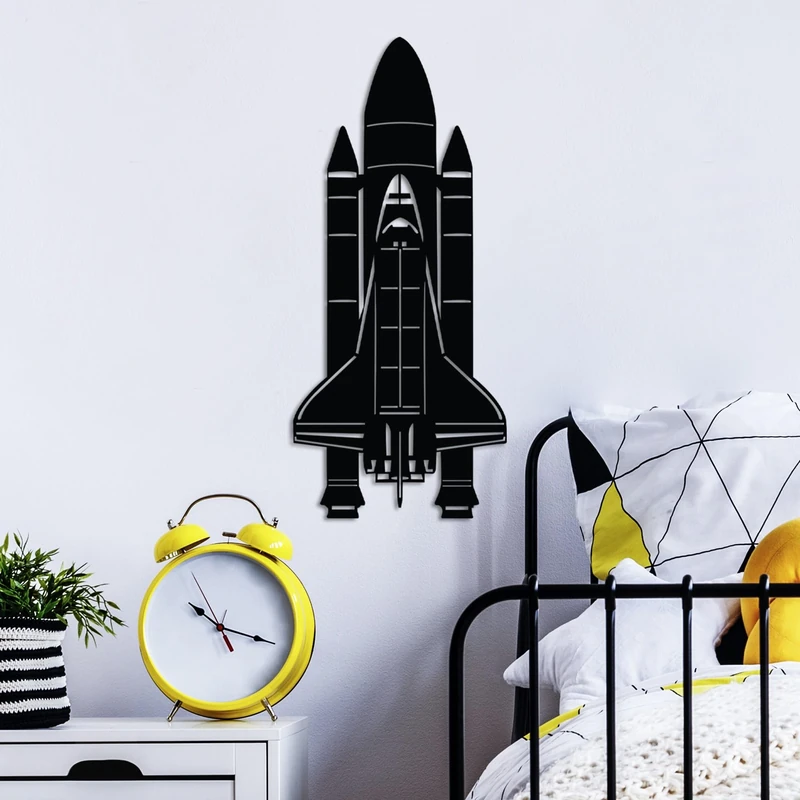Stylish Black Decorative Metal Wall Accessory, 60 x 27 cm, 100% Metal, 1.5 mm Thickness, Perfect for Modern Home Decor & Office Spaces