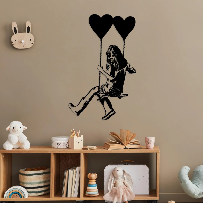 Stylish Black Decorative Metal Wall Accessory, 50 x 79 cm, 100% Metal, 1.5 mm Thick, Lightweight & Easy to Hang, Perfect for Modern Home Decor
