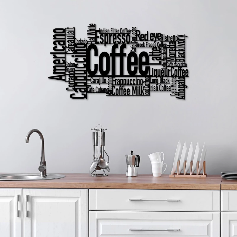 Stylish Black Decorative Metal Wall Accessory, 86 x 47 cm, 100% Metal, 1.5 mm Thickness, Lightweight 1.62 kg, Perfect for Modern Home Decor