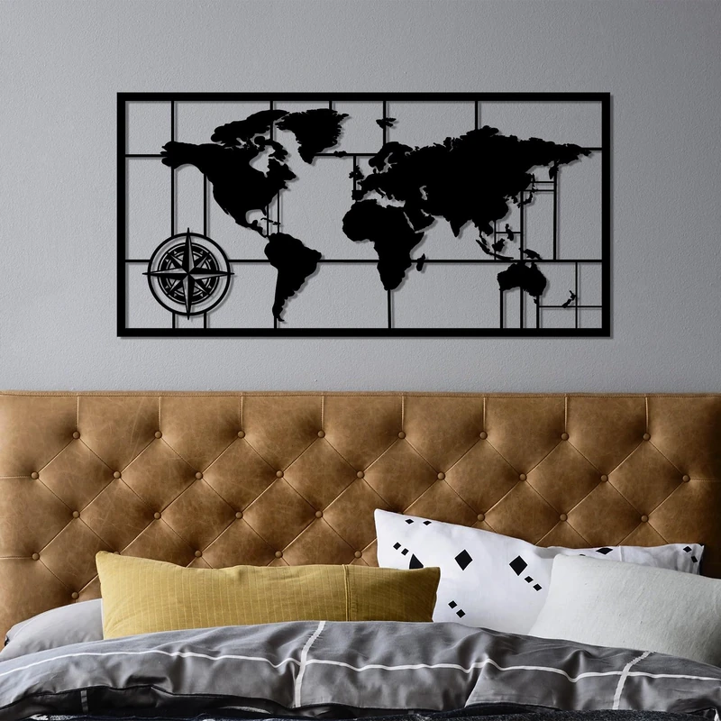 Stylish Black Decorative Metal Wall Accessory, 40 x 81 cm, 100% Metal, 1.5 mm Thick, Lightweight & Easy to Hang, Perfect for Modern Home Decor