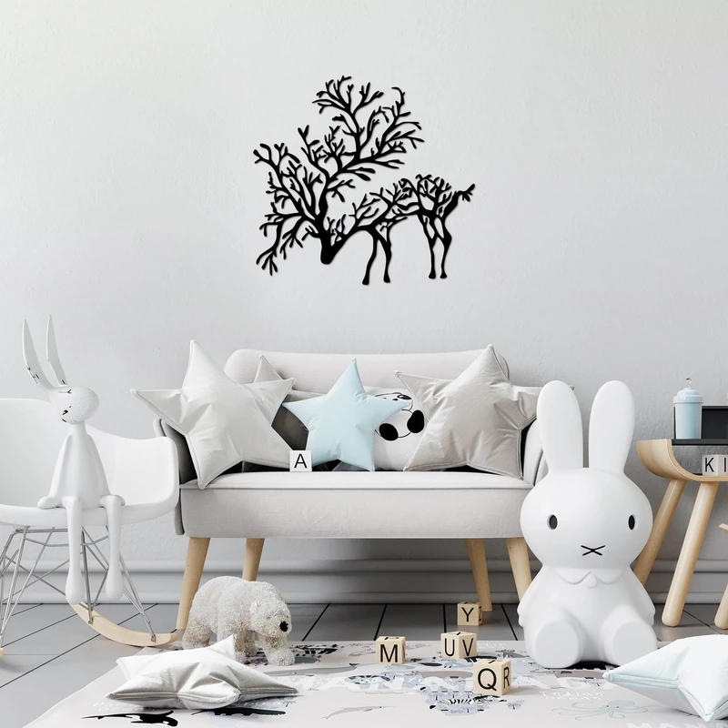 Stylish Black Decorative Metal Wall Accessory, 66 x 70 cm, 100% Metal, 1.5 cm Thick, Perfect for Modern Home Decor & Unique Wall Art - Image 1