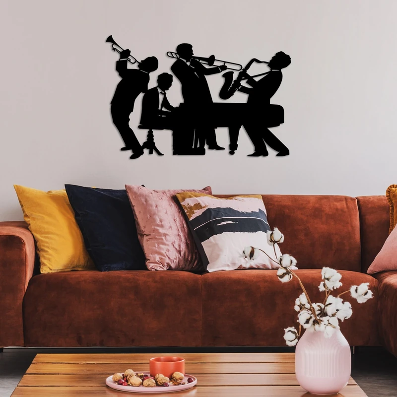 Stylish Black Decorative Metal Wall Accessory, 70 x 46 cm, 100% Metal (1.5 mm), Easy Wall Mounting, Perfect for Modern Home Decor