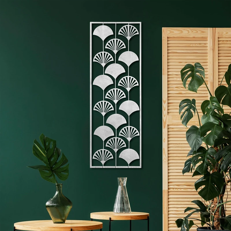 Handmade Decorative Metal Wall Accessory, 32 x 90 cm, 100% Metal (1.5 mm), Unique Hand-Painted Design, Perfect for Home Decor and Personal Touch - Image 1