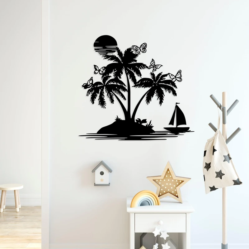 Stylish Black Decorative Metal Wall Accessory, 60 x 67 cm, 100% Metal, 1.5 mm Thick, Lightweight & Easy to Hang, Perfect for Modern Decor