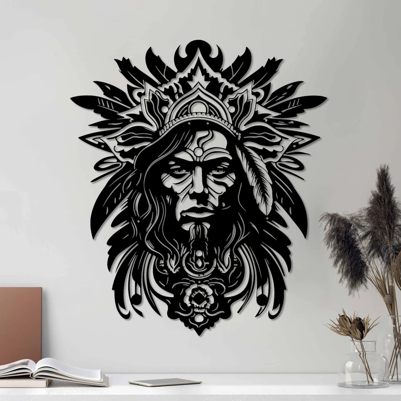 Stylish Black Decorative Metal Wall Accessory, 48 x 55 cm, 100% Metal, 1.5 mm Thickness, Perfect for Modern Home Decor & Art Display