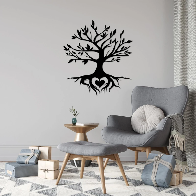 Stylish Black Decorative Metal Wall Accessory, 67 x 79 cm, 100% Metal, 1.5 mm Thick, Easy Wall Mounting, Perfect for Modern Home Decor