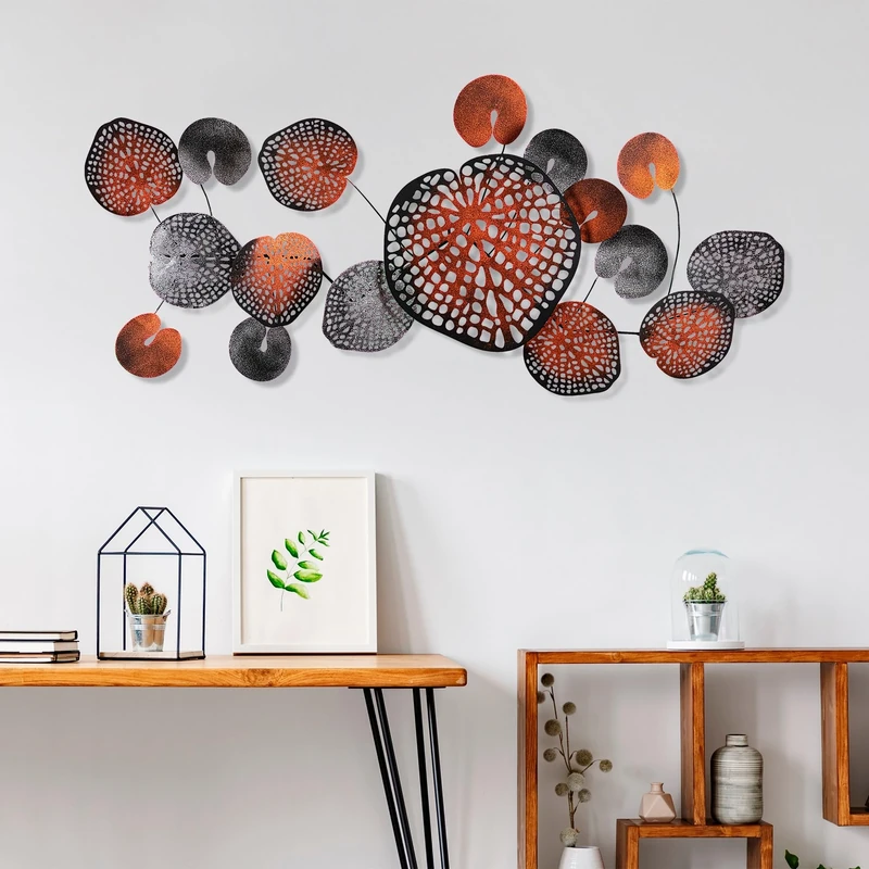 Handmade Decorative Metal Wall Accessory, 125 x 62 x 4 cm, 100% Metal, Unique Hand-Painted Design, Perfect for Home Decor & Art Lovers