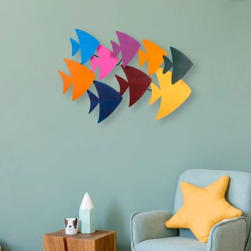 Hand-Painted Decorative Metal Wall Accessory, 100 x 70 x 5 cm, 100% Metal, Unique Colour Variations, Perfect for Home Decor & Art Lovers