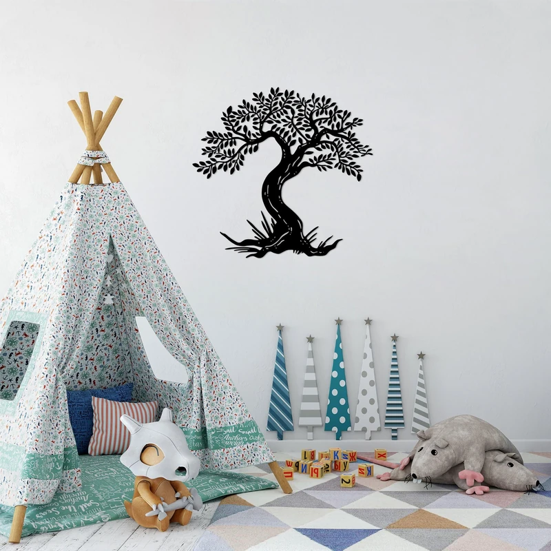 Stylish Black Decorative Metal Wall Accessory, 70 x 73 cm, 100% Metal, 1.5 mm Thickness, Perfect for Modern Home Decor & Unique Wall Art
