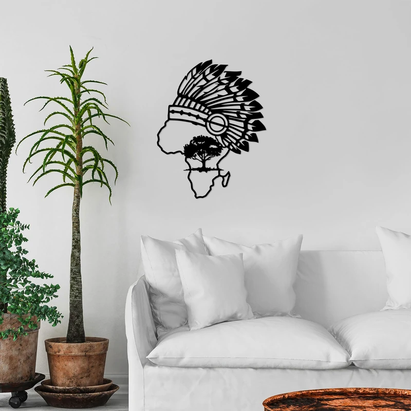 Stylish Black Decorative Metal Wall Accessory, 55 x 70 cm, 100% Metal, 1.5 mm Thickness, Perfect for Modern Home Decor & Unique Wall Art