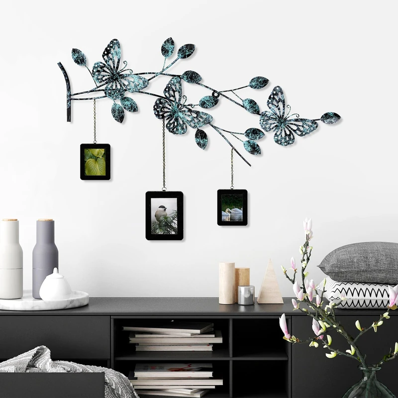 Handmade Decorative Metal Wall Accessory, 93 x 65 x 4 cm | 100% Metal, Unique Hand-Painted Design | Perfect for Home Decor, Adds Elegance & Style