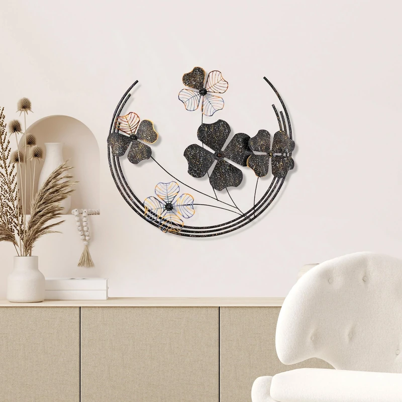 Handmade Decorative Metal Wall Accessory, 70 x 62 x 4 cm | 100% Metal, Unique Hand-Painted Design | Perfect for Home Decor & Art Lovers