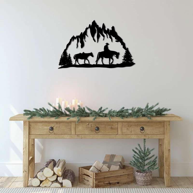 Stylish Black Decorative Metal Wall Accessory, 44 x 70 cm, 100% Metal, 1.5 mm Thickness, Perfect for Modern Home Decor & Unique Wall Art - Image 1