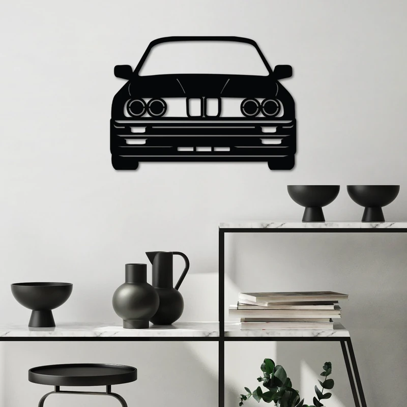 Stylish Black Decorative Metal Wall Accessory, 57 x 41 cm, 100% Metal, 1.5 mm Thickness, Perfect for Modern Home Decor & Art Display