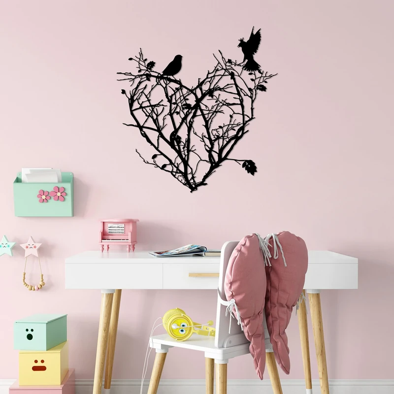 Stylish Black Decorative Metal Wall Accessory, 67 x 70 cm, 100% Metal (1.5 mm Thick), Easy Wall Mounting, Perfect for Modern Home Decor