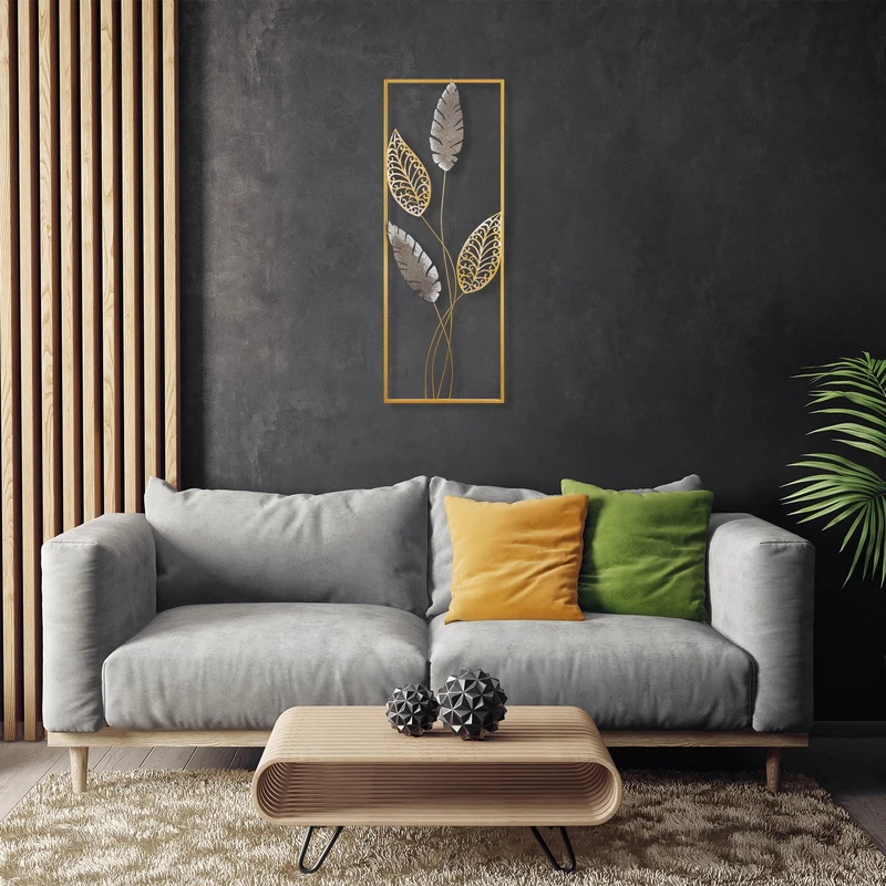 Hand-Painted Decorative Metal Wall Accessory, 32 x 90 x 5 cm, 100% Metal, Unique Colour Variations, Perfect for Home Decor & Art Lovers - Image 1