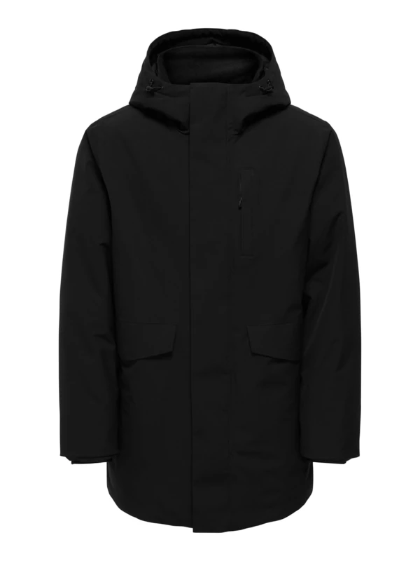 ONLY & SONS Men's Onsenrico Waterproof Stretch Parka OTW, Black, L, Black, L - Image 1