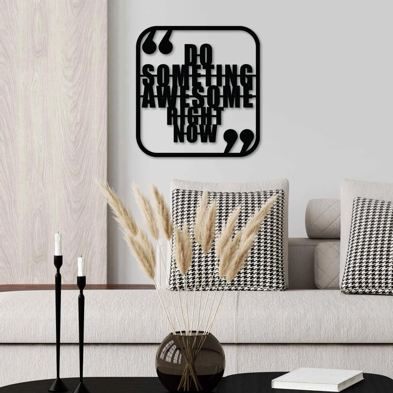 Stylish Black Decorative Metal Wall Accessory, 50 x 50 cm, 100% Metal, 1.5 mm Thickness, Lightweight 1.22 kg, Perfect for Modern Home Decor