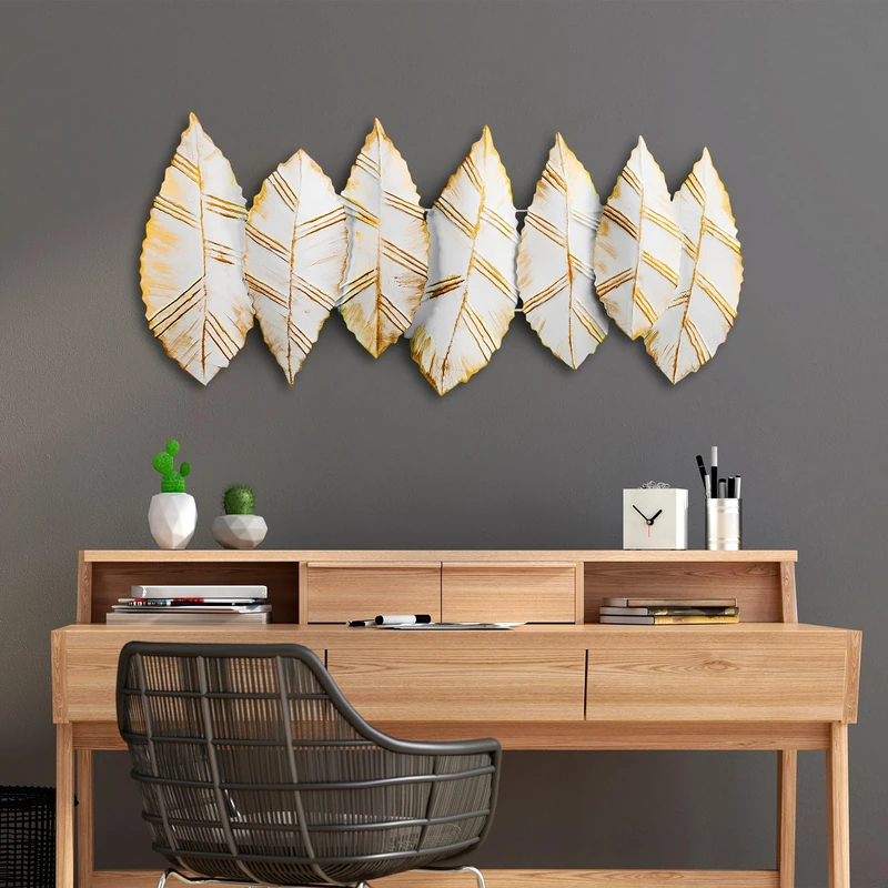 Handmade Decorative Metal Wall Accessory, 52 x 114 cm, 100% Metal (1.5 mm), Unique Hand-Painted Design, Perfect for Home Decor & Art Lovers