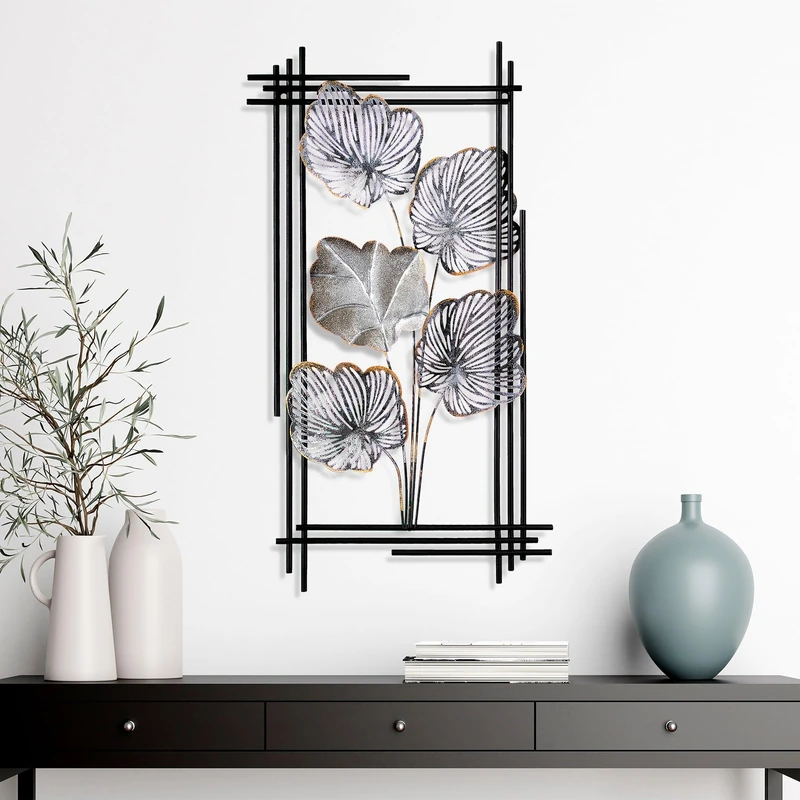 Handmade Decorative Metal Wall Accessory, 48 x 87 x 4 cm | 100% Metal, Unique Hand-Painted Design | Perfect for Home Decor & Art Lovers
