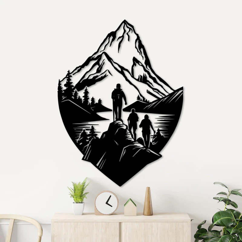 Stylish Black Decorative Metal Wall Accessory, 70 x 53 cm, 100% Metal, 1.5 mm Thickness, Lightweight & Durable, Perfect for Modern Home Decor - Image 1