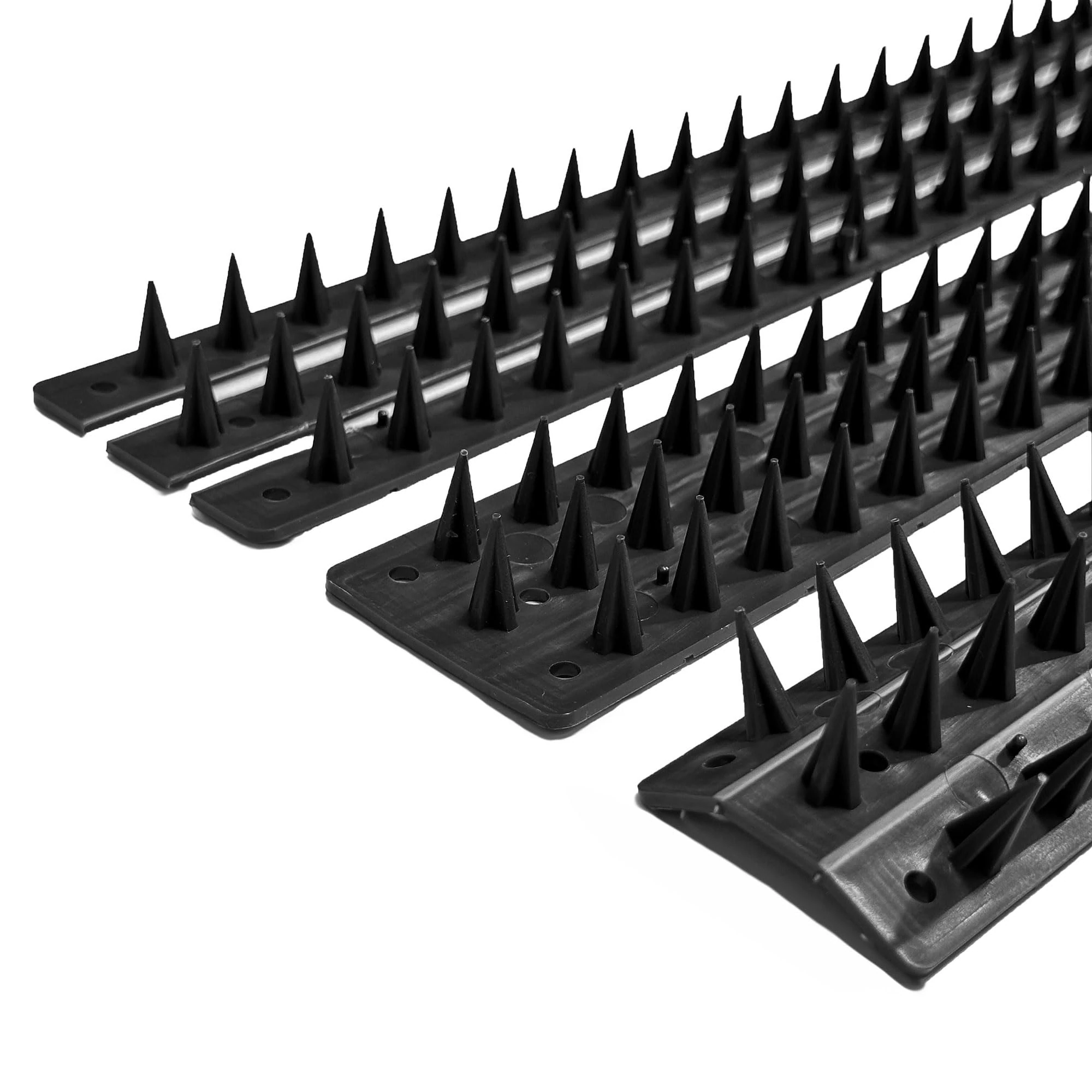 EarlyGrow Fence Wall Spikes Garden Security Guard Anti-Climb Cat Bird Intruder Pest Deterrent - Made in the UK (30-Pack (15m), Black)