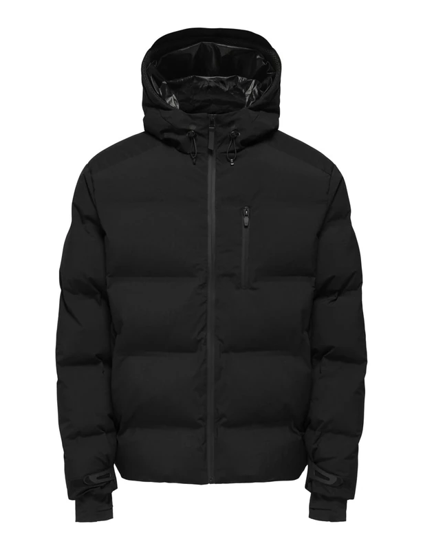 ONLY & SONS Men's Onsmathis Puffer OTW, Black, M, black, M