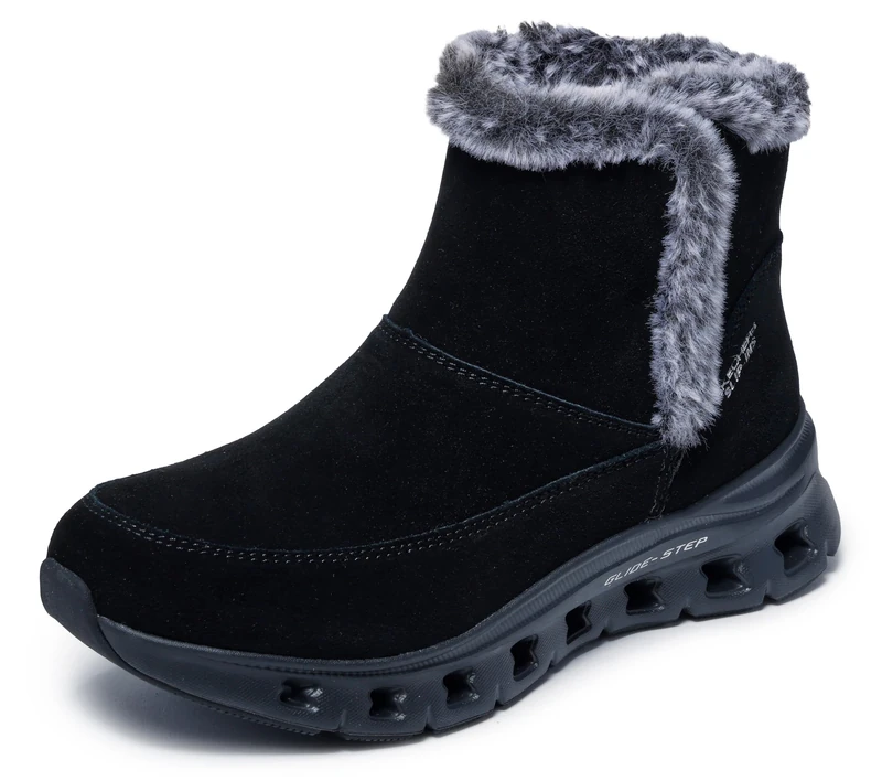 Skechers Women's Glide-Step Pro Boot Cozy Wish Slip-Ins, Black, 4 UK