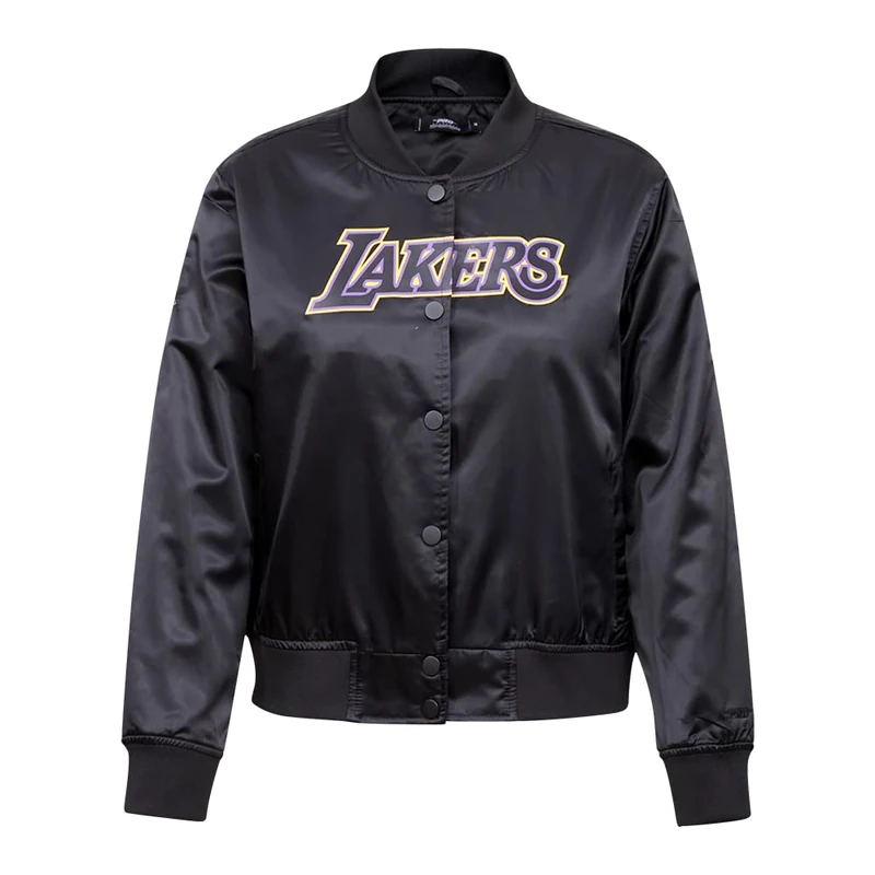 Pro Standard Womens NBA Los Angeles Lakers Classic Chenille Satin Jacket Black L
