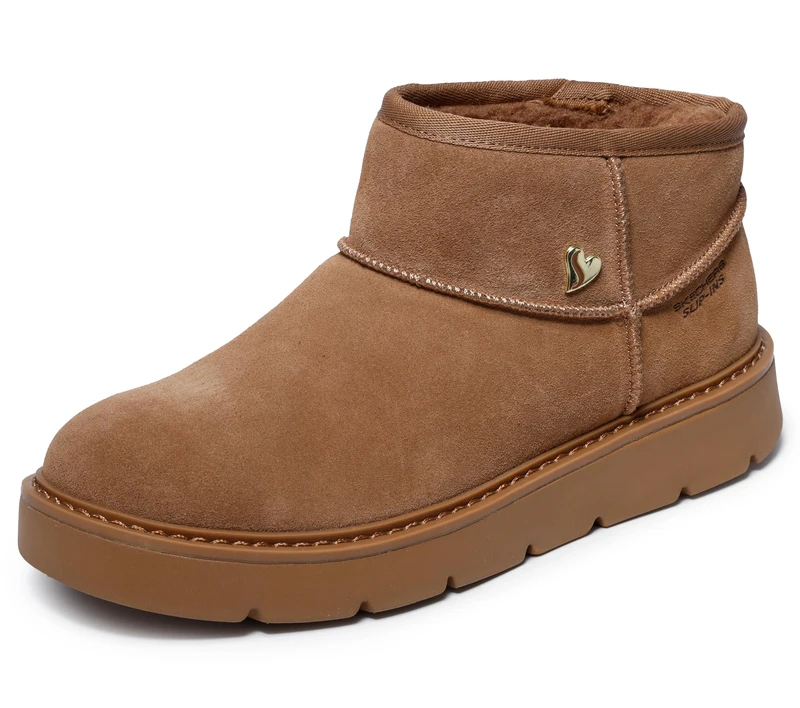 Skechers Women's Keepsakes Cozy Cozy MINI Trainers, Chestnut, 6.5 UK