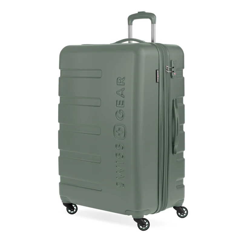 SwissGear 7366 Hardside Expandable Luggage with Spinner Wheels, Olive, 2-Piece Set (19/27), 7366 Hardside Expandable Luggage with Spinner Wheels