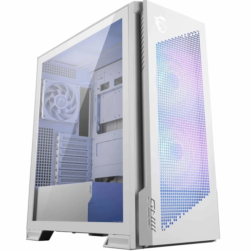 MPG VELOX 300R AIRFLOW PZ WHITE - Mid-tower Gaming PC Case - 160 mm Dual Layer Blades Fan - Supports up to 360 mm radiator - EZ DIY Features - Back-connect ATX Motherboard support