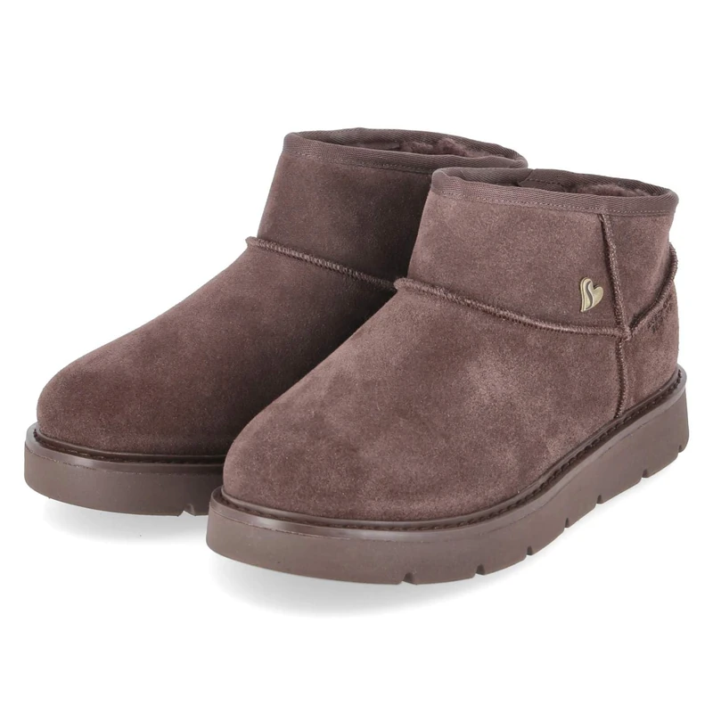 Skechers Women's Keepsakes Cozy Cozy Mini Slip-Ins Boot, Brown, 7 UK
