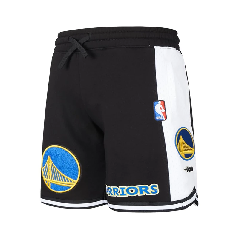 Pro Standard Big Boys NBA Golden State Warriors Classic Chenille Athletic Short Black XL