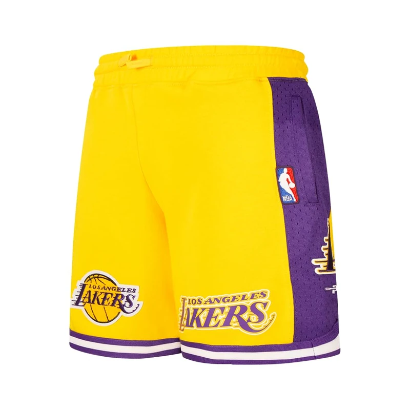 Pro Standard Big Boys NBA Los Angeles Lakers Classic Chenille Athletic Short Yellow/Purple XL
