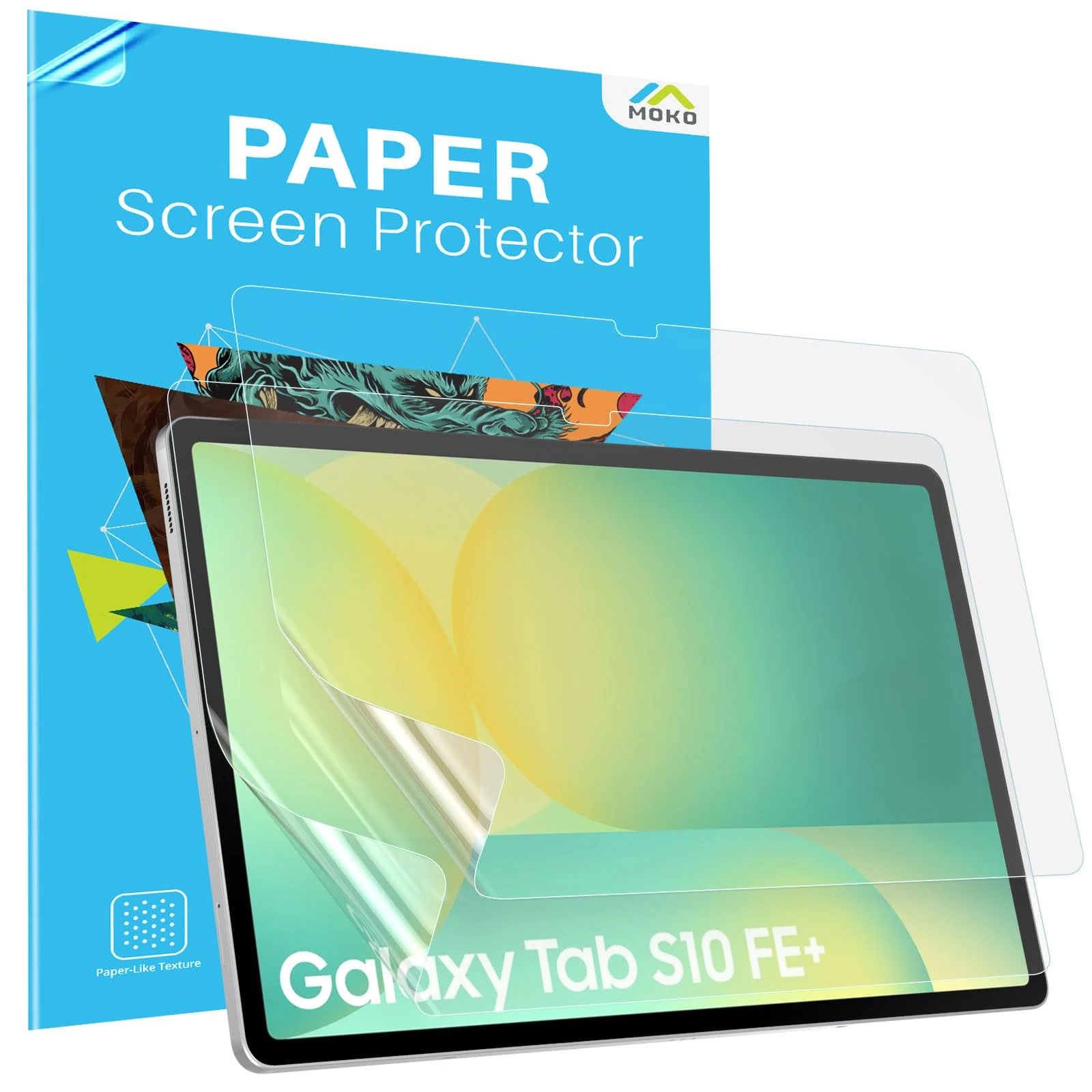 MoKo 2 Pack Screen Protector Compatible with Galaxy Tab S10 FE + 13.1inch 2025, Paper-Feeling Film Writing Anti-Glare Premium PET Film fit Galaxy Tab S10 FE Plus 13.1 2025, Matte