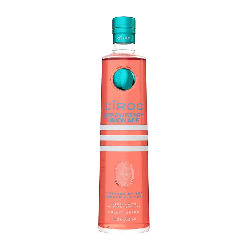 Cîroc Strawberry Limonade | 30% vol | 70cl | Premium Flavoured Vodka | Hints of Strawberry & Lemon Citrus