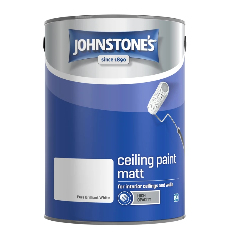 Johnstone's Ceiling Paint - Brilliant White - 5L