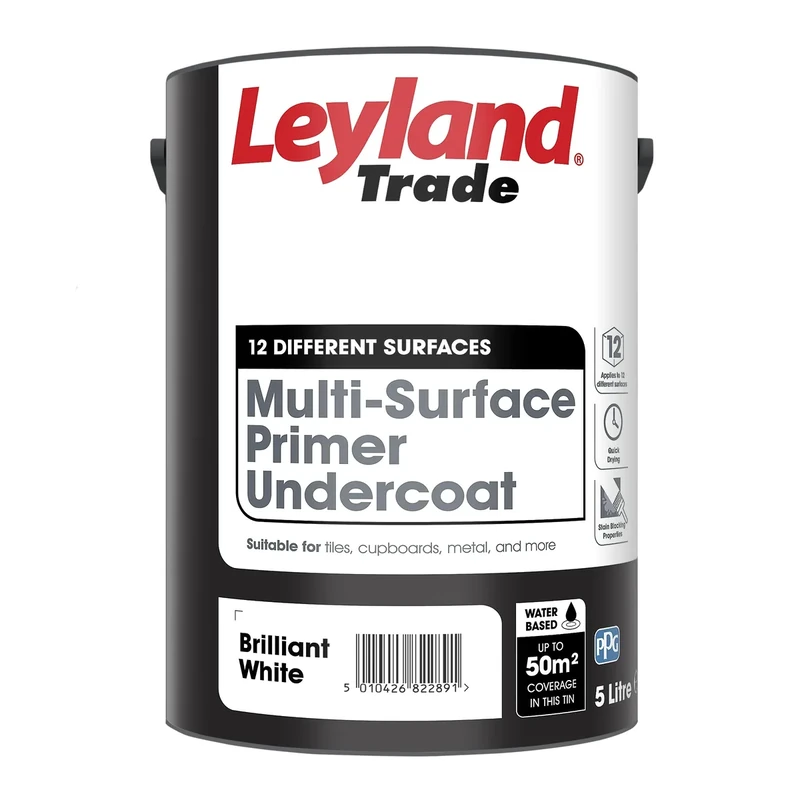 Leyland Multi-Surface Primer Undercoat 5L - Brilliant White