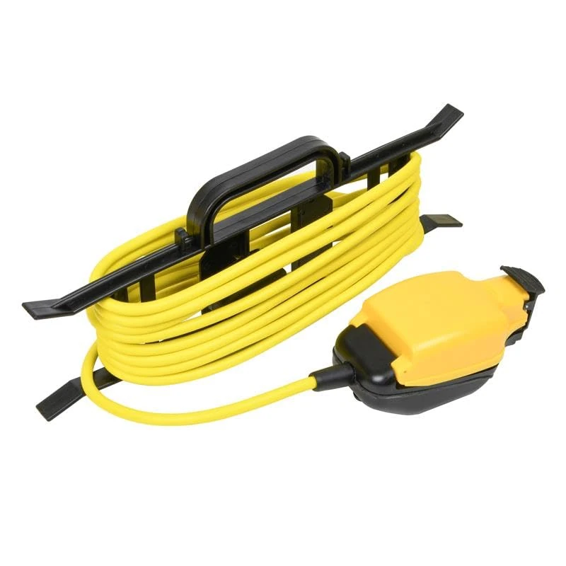 SLx Outdoor Extension Lead 5m Heavy Duty Extension Cable Single Socket Extension Lead 'H' Frame Cord Plug Thermal Cut Out for Garden, Lawn Mower, Office 13A Fused UK Plug