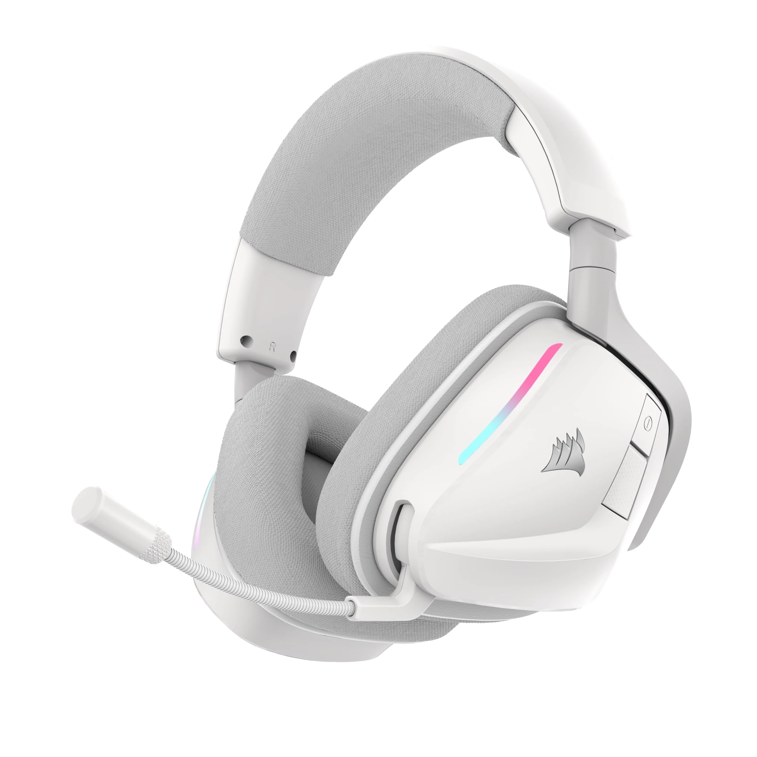 Corsair VOID v2 Wireless Gaming Headset with Bluetooth for PC, PS5, PS4, Switch, Mobile – Dolby Atmos, 70 Hr Battery, Dual Wireless, Lightweight, Fast Charging – White