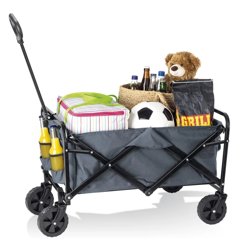 EASYmaxx Handcart, Alloy Steel Plastic, Gray, klappbar