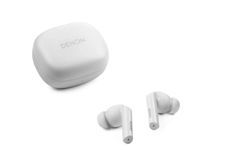 Denon AH-C840NCW True Wireless Blueooth In-Ear Headphones with Active Noise Cancelling, Water Resistant Earbuds with Crystal Clear Call Quality - White