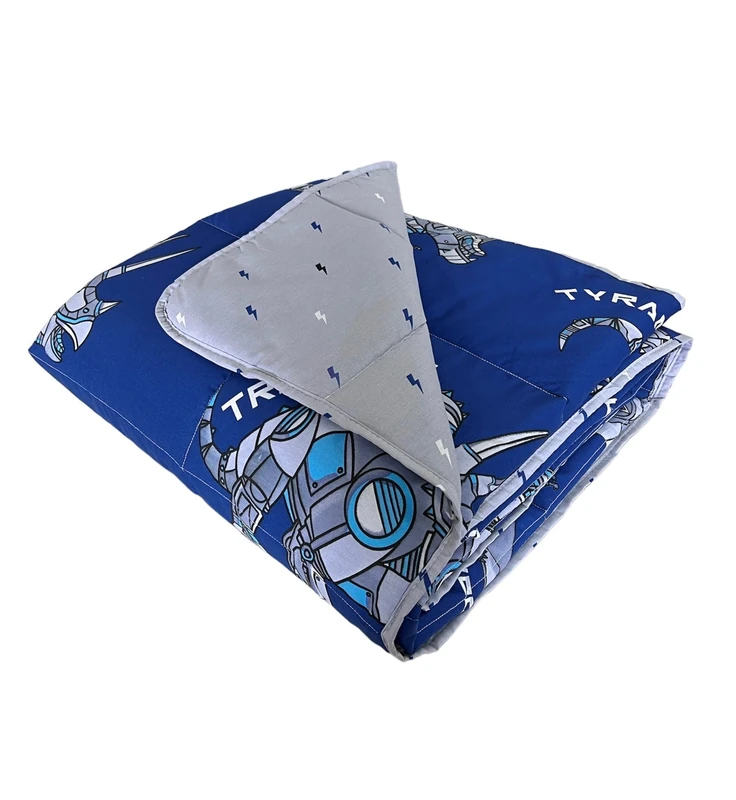 Catherine Lansfield Dinobot Quilt 170 x 220 cm Blue
