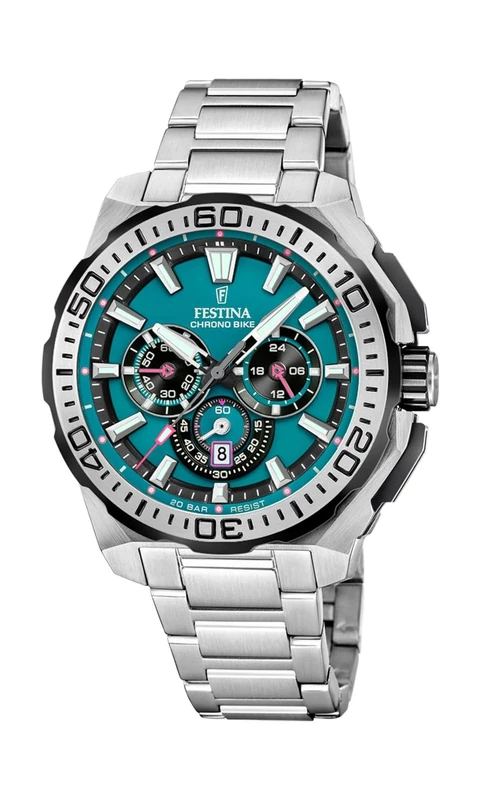 Festina 2025 Chrono Bike Watch with Stainless Steel Bracelet F20724/6