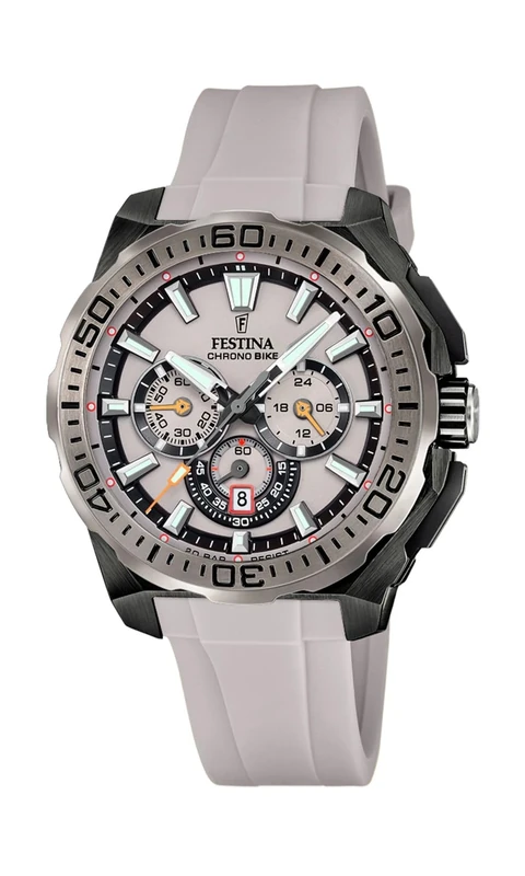 Festina Black PVD-Plated 2025 Chrono Bike Watch with Rubber Strap F20726/1