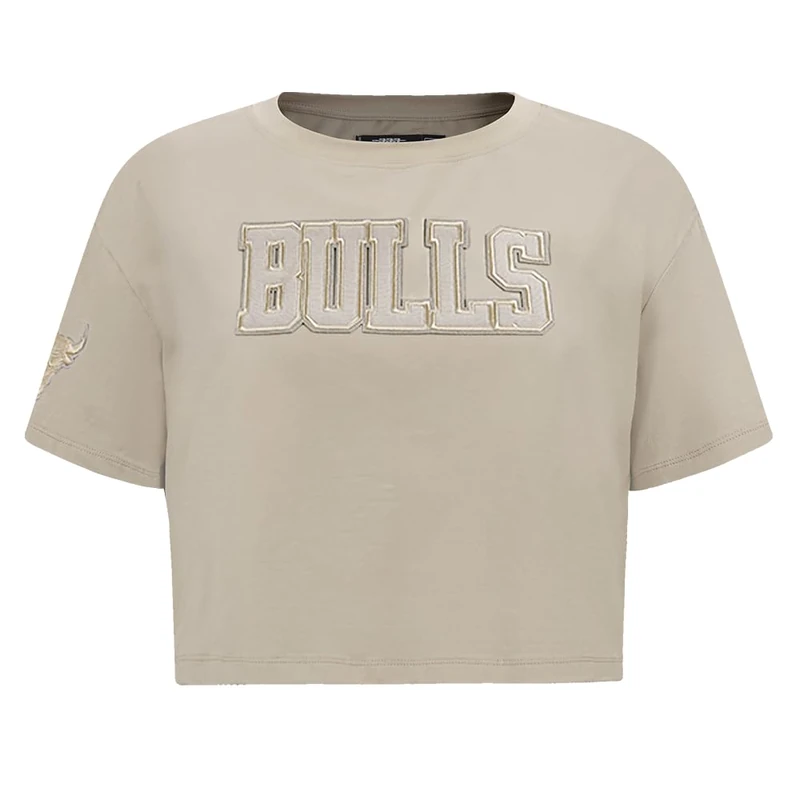 Pro Standard Womens NBA Chicago Bulls Neutral Short Sleeve Boxy Tee Taupe XS